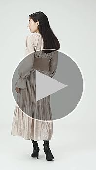 リリーブラウン スターダスト柄ウエストリブサテンワンピース　ブラック LILY BROWN（リリーブラウン）の「スターダスト柄ウエストリブ